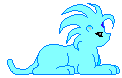Gif animé lion bleu